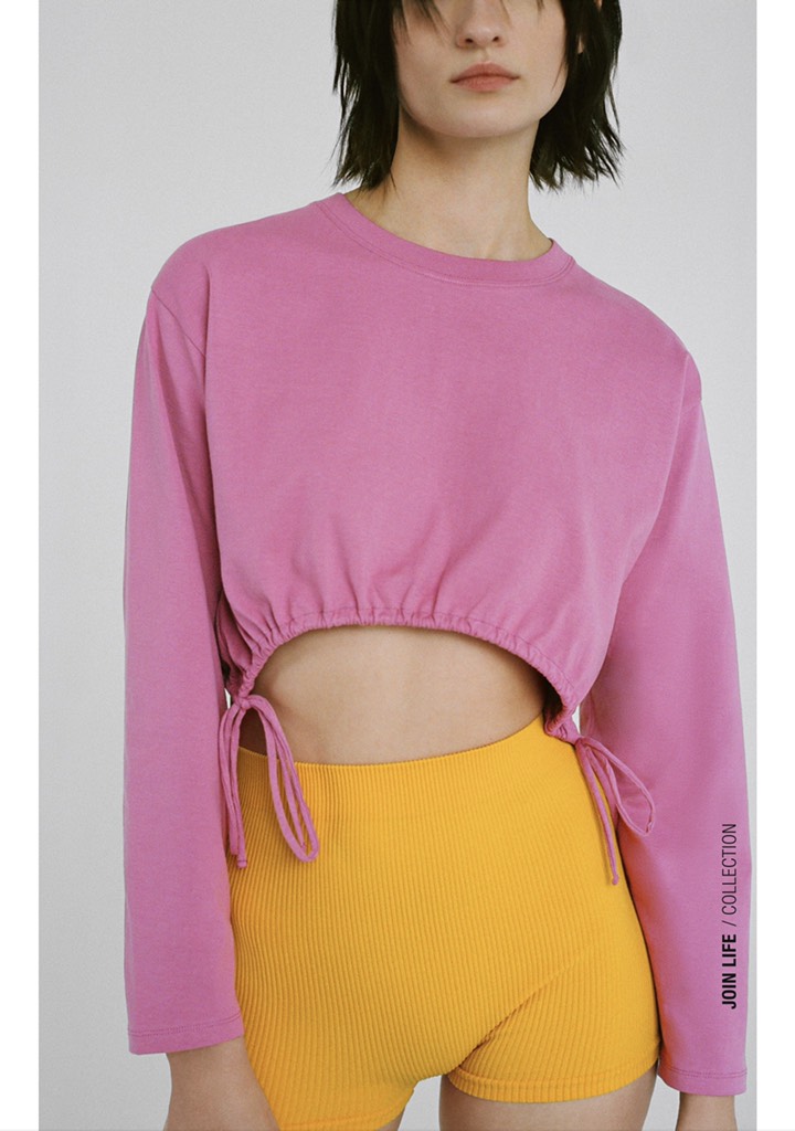 SEAMLESS CROP TOP PINK