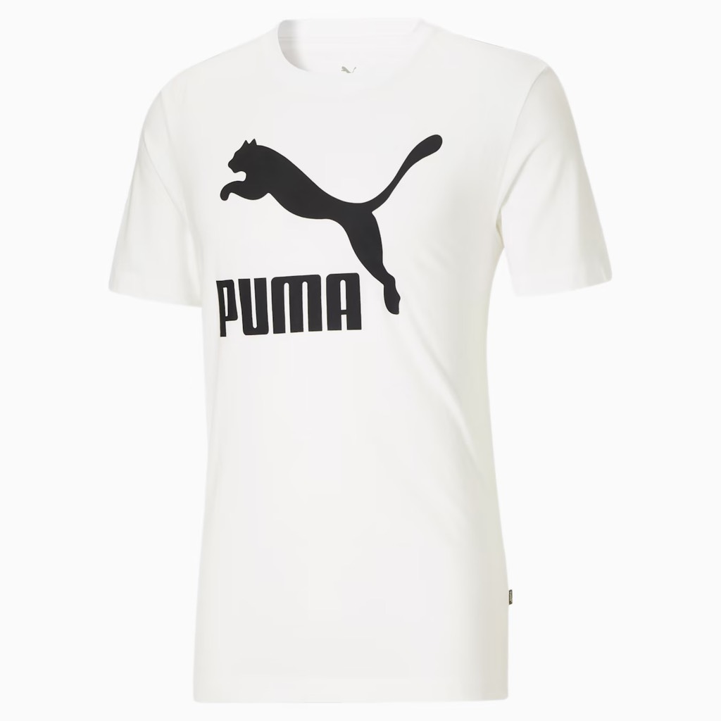 Classics Logo Men's Tee - White Puma