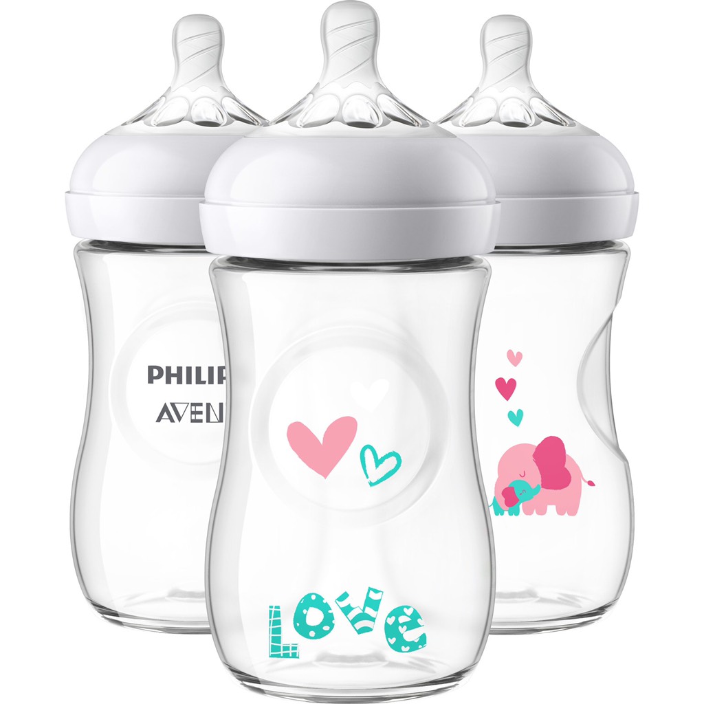 Bình sữa Philips Avent Natural Baby Bottle 9oz, 3 pack