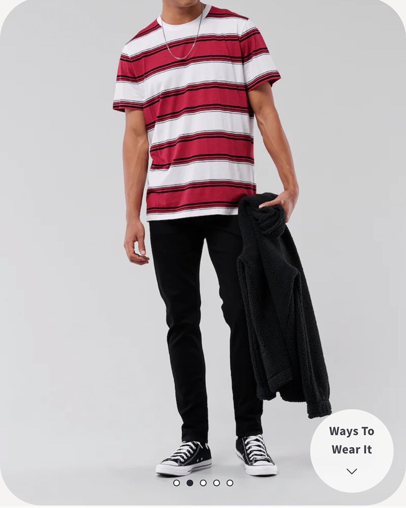 Áo thun nam Hollister Striped Crewneck T-Shirt