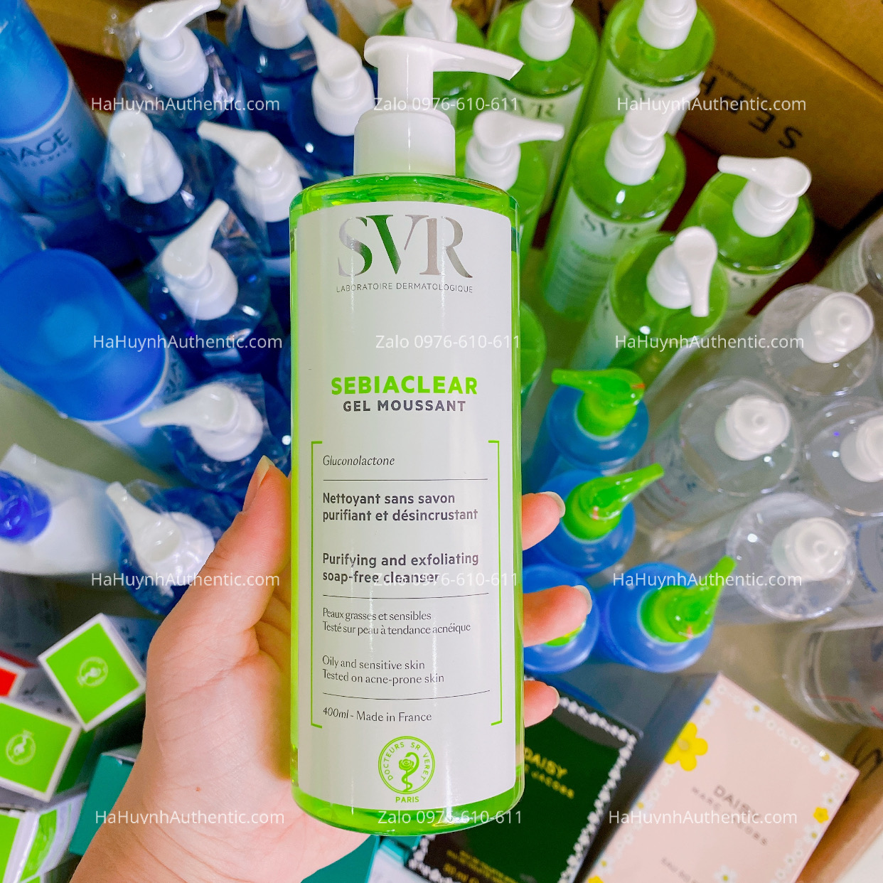 [Bill Pháp] Gel rửa mặt SVR Sebiaclear Gel Moussant 400ml