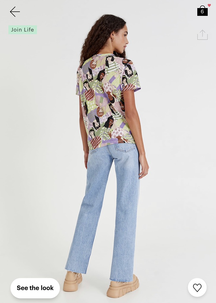 Áo thun nữ 𝐏𝐮𝐥𝐥&𝐁𝐞𝐚𝐫 (𝐏&𝐁) All-over ‘chicas’ print T-shirt