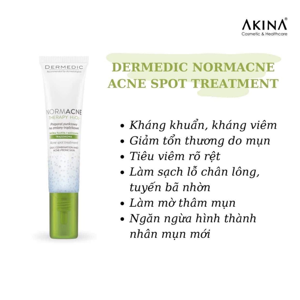 Kem điều trị mụn và đốm mụn Dermedic NORMACNE Acne Spot Treatment