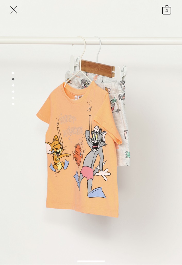 TOM & JERRY © &™ WBEI T-SHIRT AND BERMUDA SHORTS SET