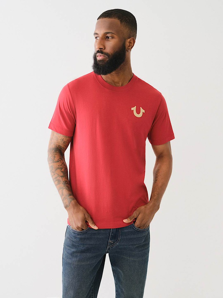 [ TRUE RELIGION ] CUTOUT BUDDHA LOGO TEE