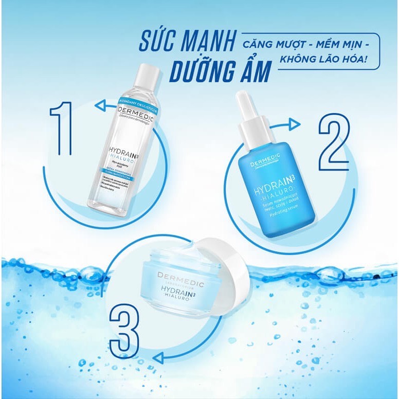 Serum cấp ẩm dành cho da khô, mất nước DERMEDIC HYDRAIN3 HIALURO