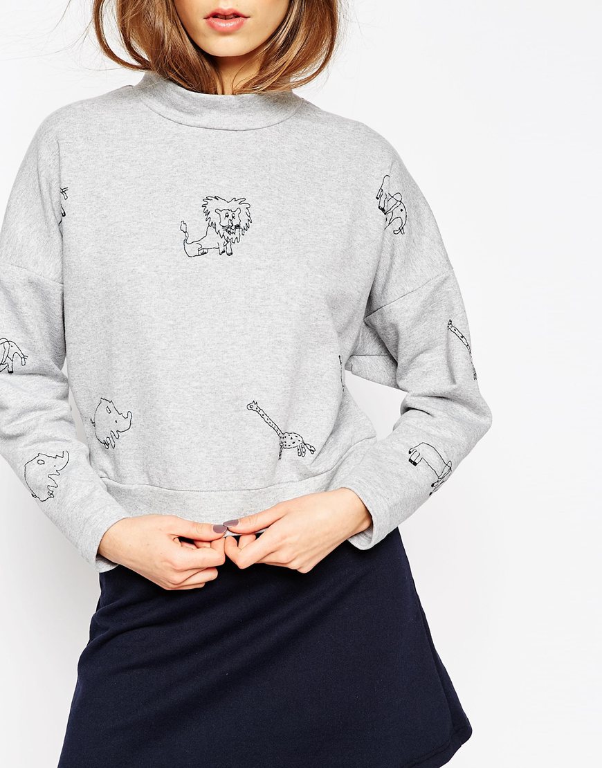 Áo nỉ thêu hình Asos