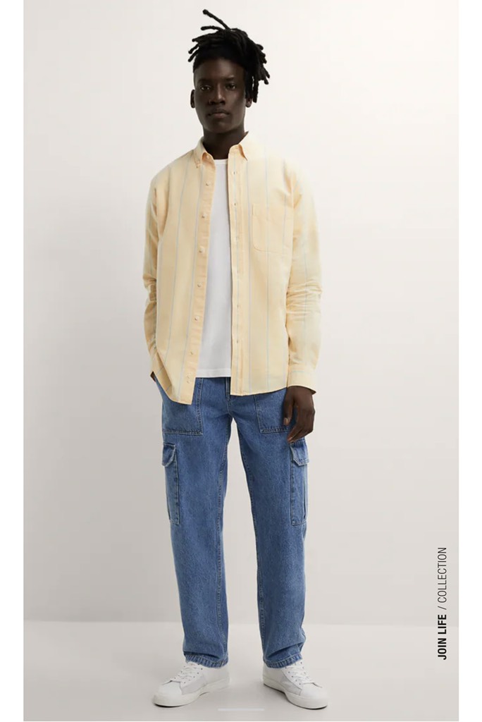 STRIPED OXFORD SHIRT YELLOW