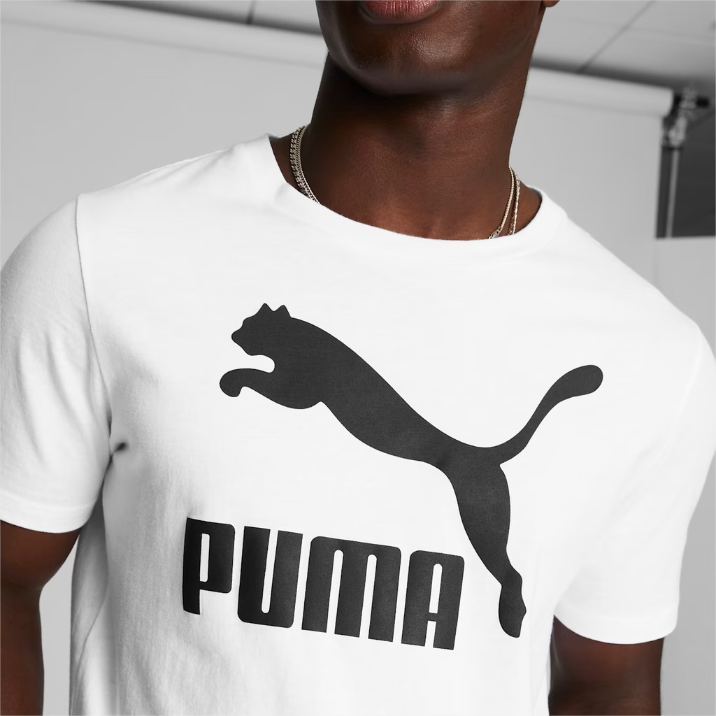 Classics Logo Men's Tee - White Puma