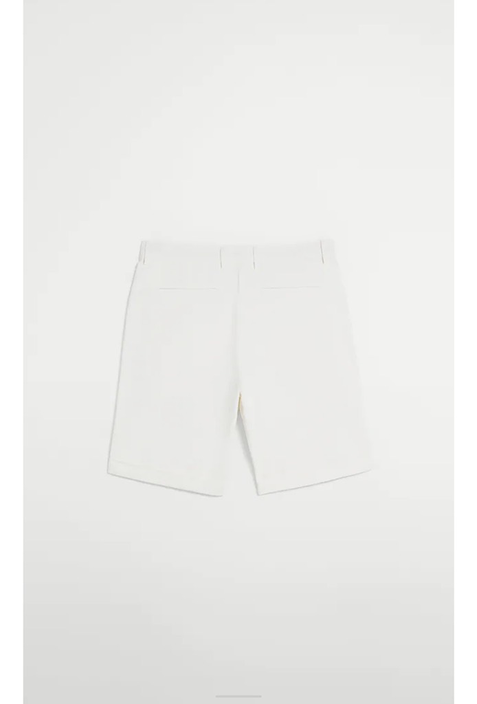 BASIC BERMUDA SHORTS WHITE