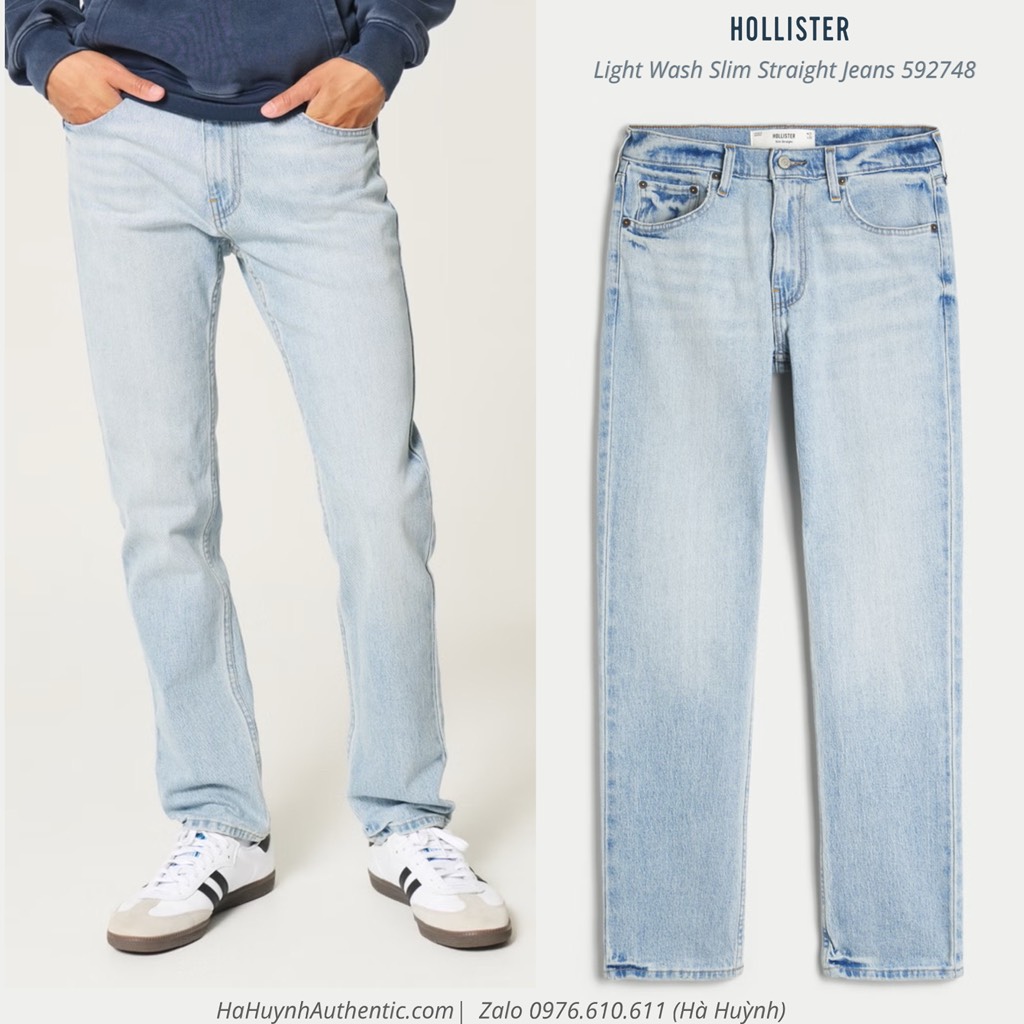 Quần Hollister - Straight Jeans