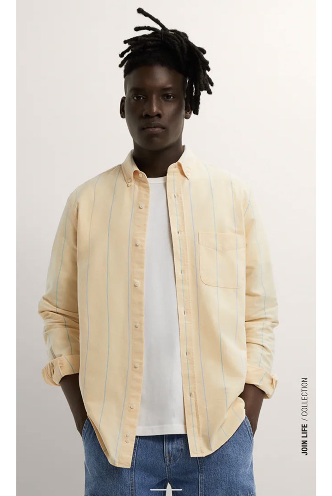 STRIPED OXFORD SHIRT YELLOW