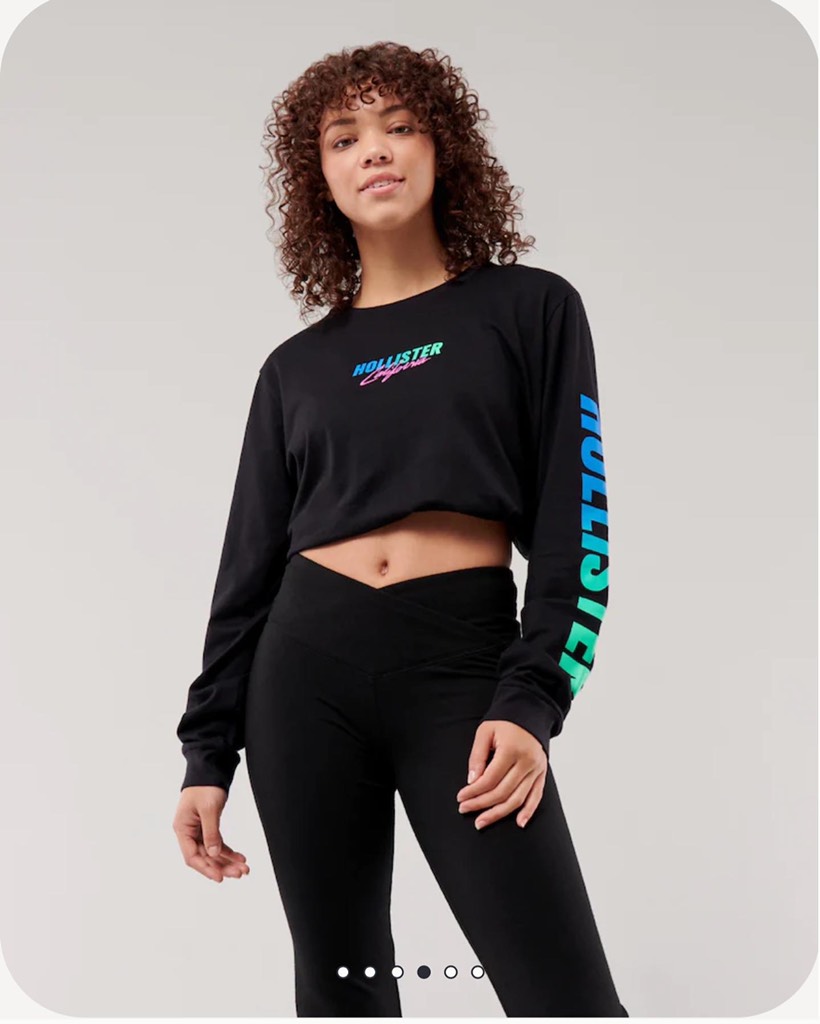 [Unisex] Áo thun Hollister Long Sleeve Logo Graphic Tee