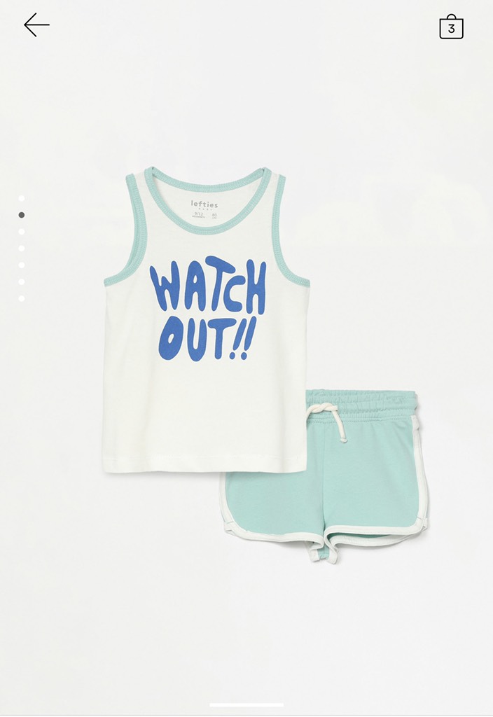 STRAPPY T-SHIRT AND BERMUDA SHORTS SET