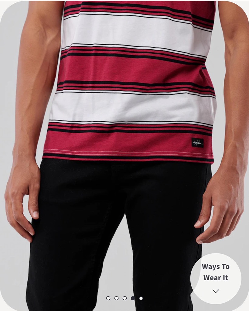 Áo thun nam Hollister Striped Crewneck T-Shirt