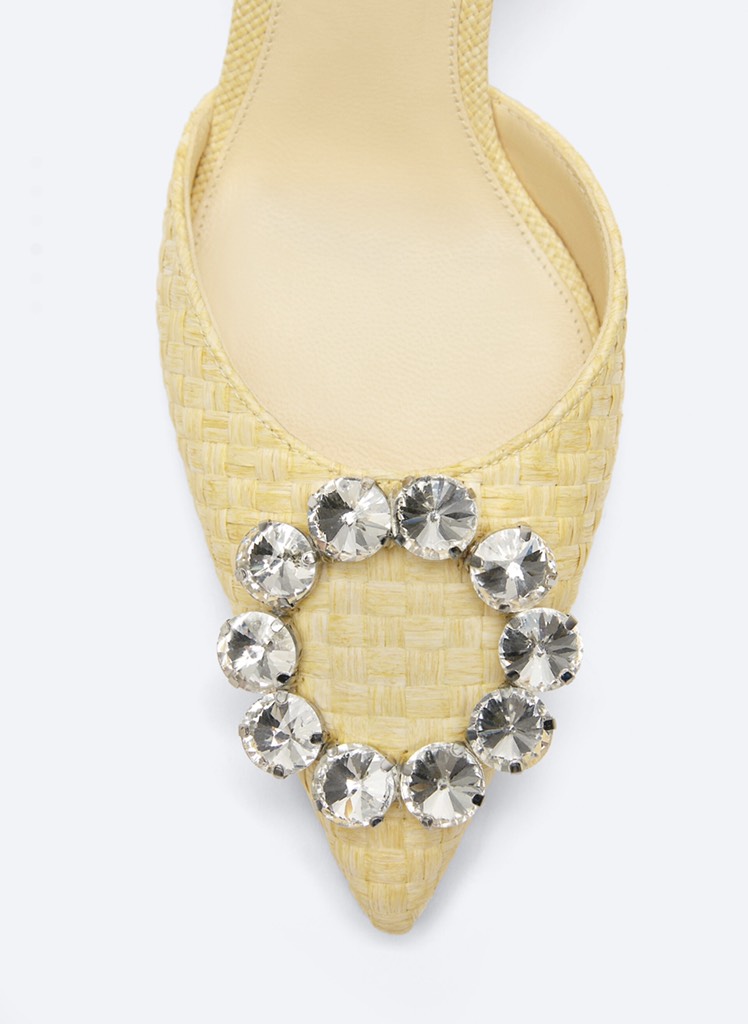 Uterque RHINESTONE SLINGBACK PLAITED SHOES