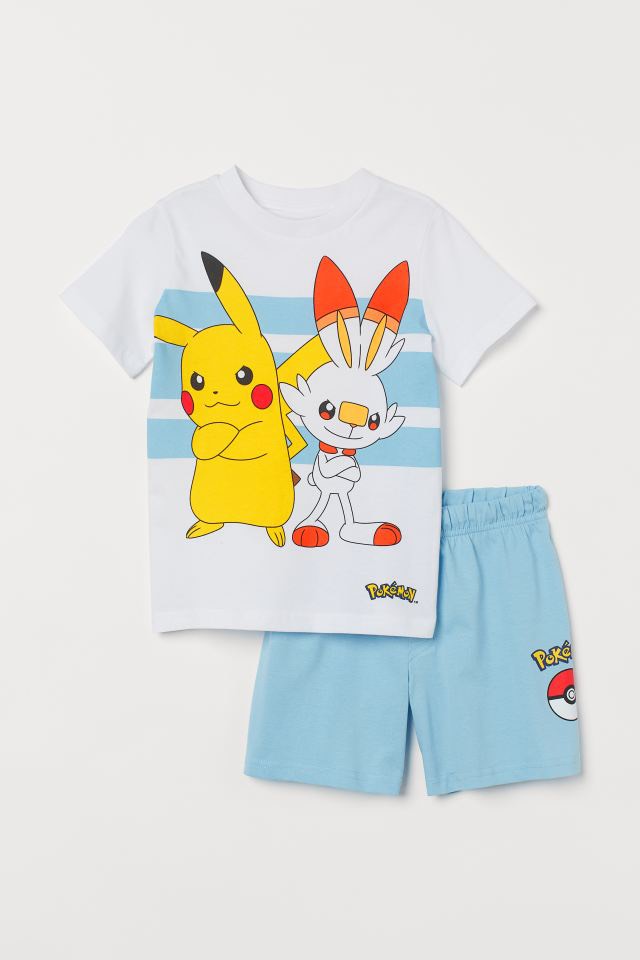 HM Printed pyjamas - Light blue/Pokémon