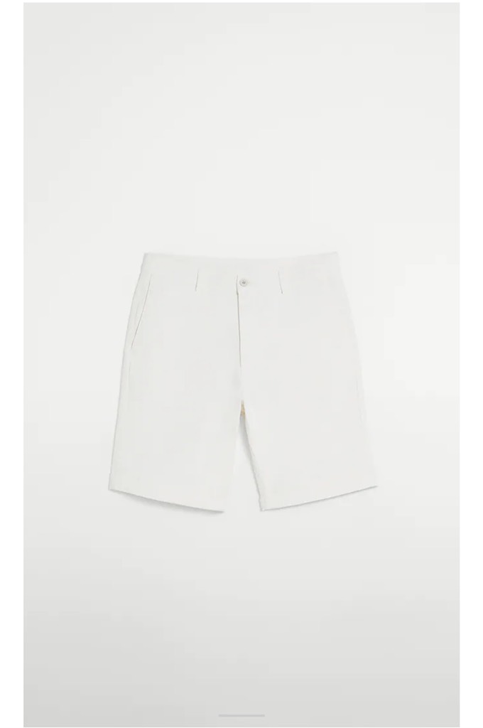 BASIC BERMUDA SHORTS WHITE