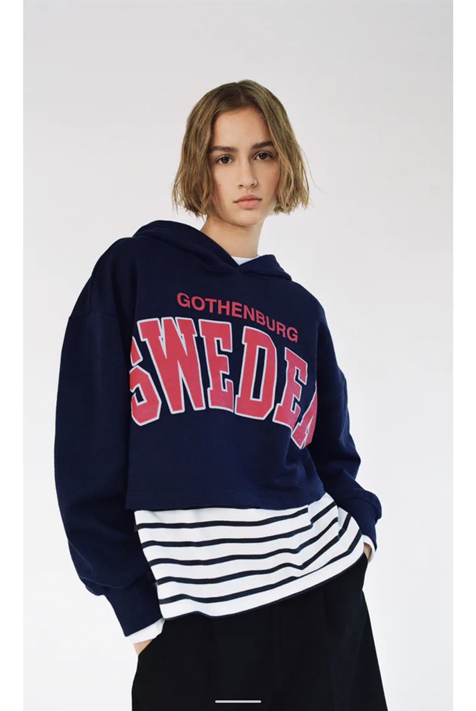 VARSITY HOODIE - NAVY BLUE