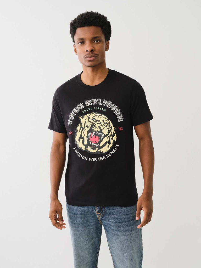 [ TRUE RELIGION ] TIGER GRAPHIC CREW TEE