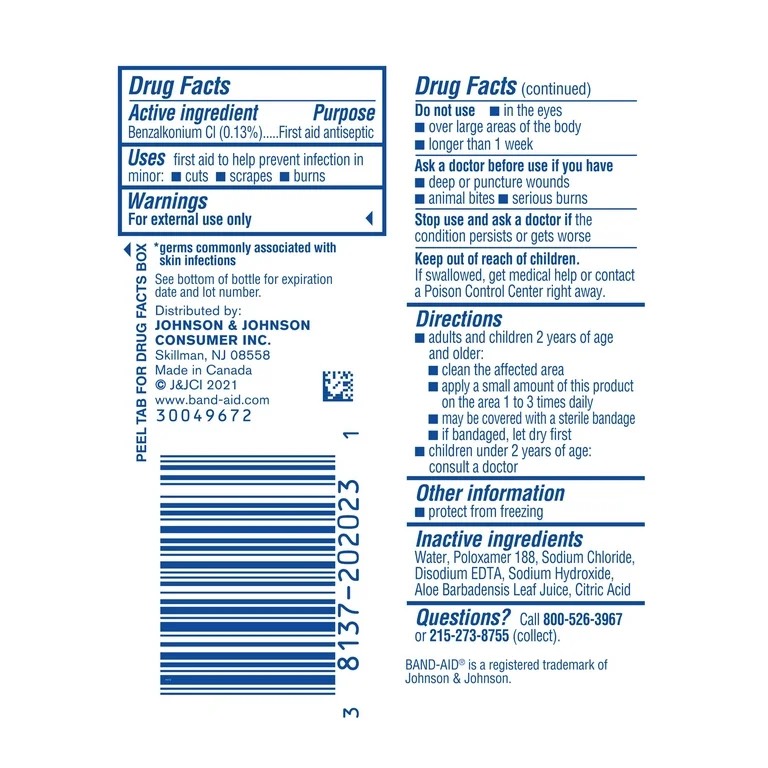 Bọt rửa sát khuẩn thương hiệu Band-Aid dành cho trẻ em giúp sạch các vết thương nhỏ