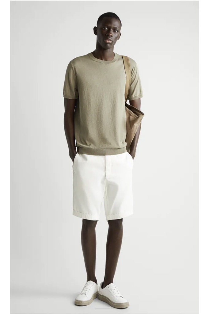 BASIC BERMUDA SHORTS WHITE