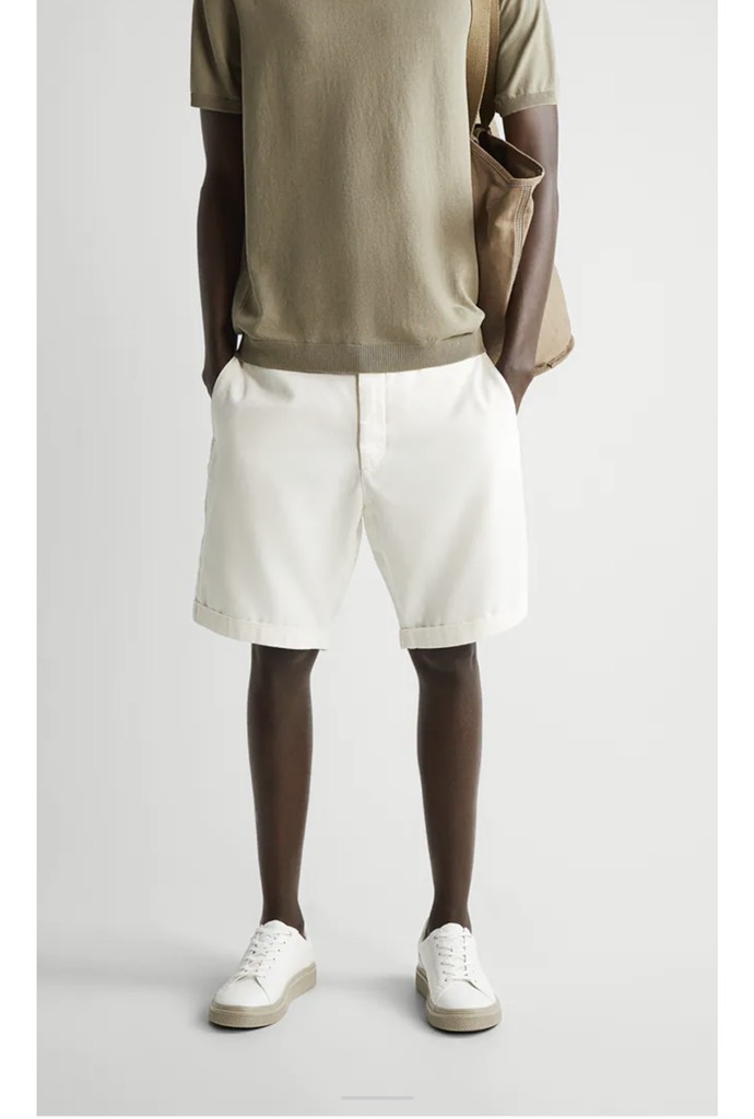 BASIC BERMUDA SHORTS WHITE