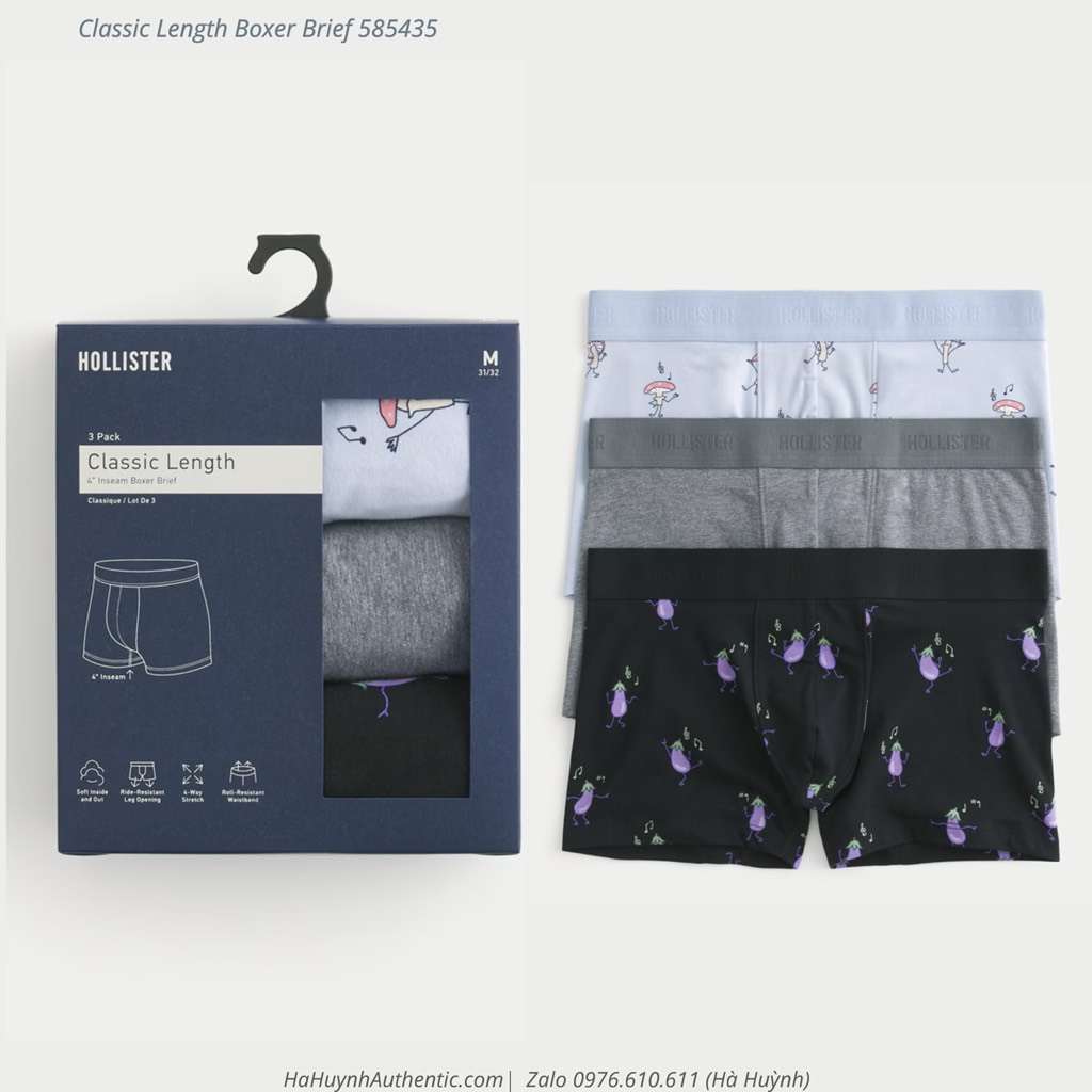 [ Hollister ] Classic Length Boxer Brief 585435