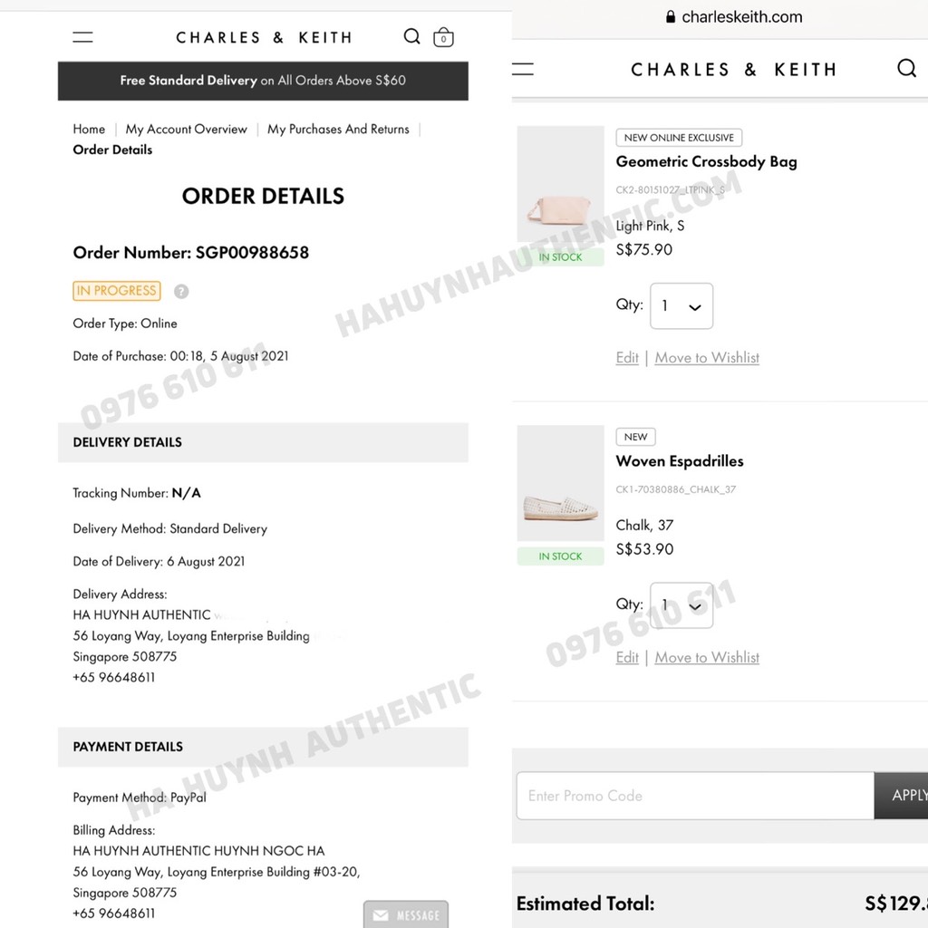 Geometric Crossbody Bag - Light Pink