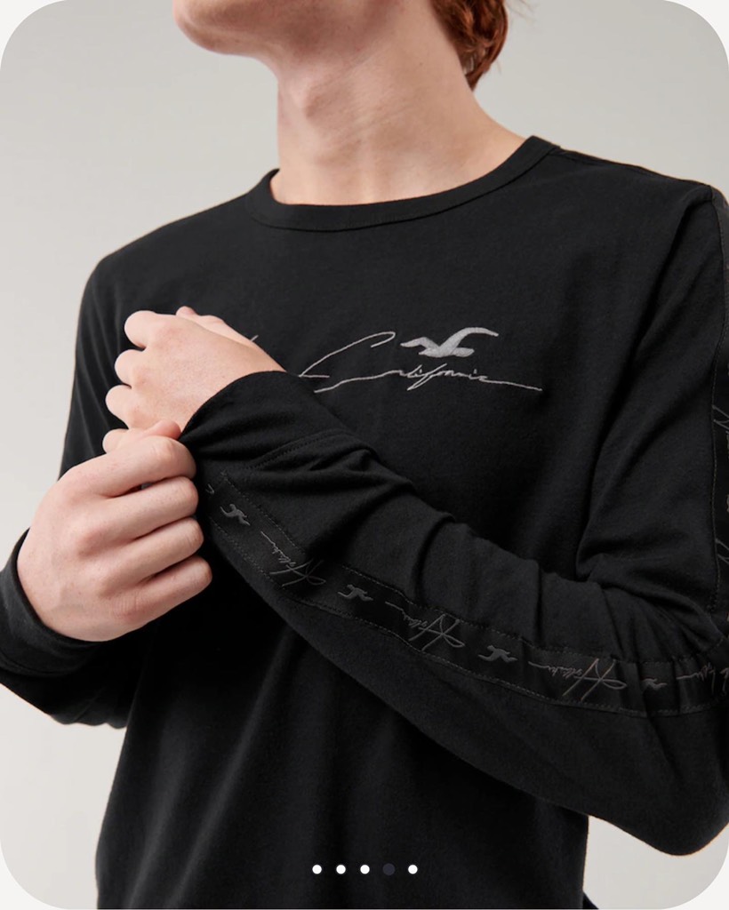 Áo thun nam Hollister Taped Signature Logo Graphic Tee