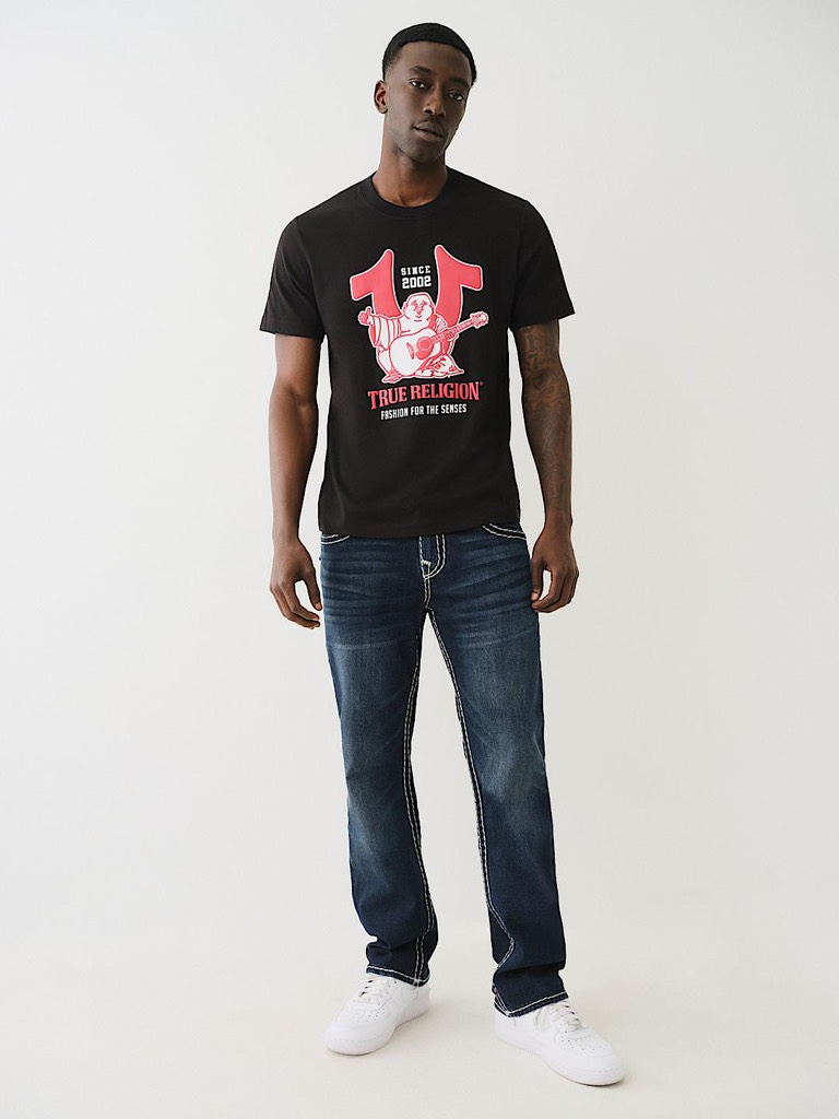 [ TRUE RELIGION ] HORSESHOE BUDDHA PUFF PRINT TEE