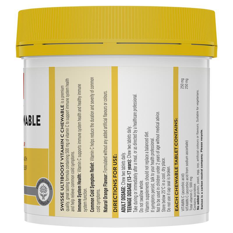 Viên nhai Vitamin C Chewable Swisse 500 mg (310 viên)
