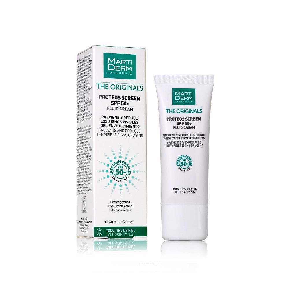 Kem chống nắng phổ rộng, chống lão hoá, ngăn ngừa nám MartiDerm The Originals Proteos Screen SPF50+ Fluid Cream