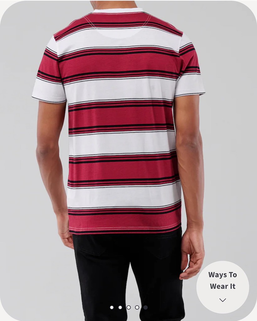 Áo thun nam Hollister Striped Crewneck T-Shirt