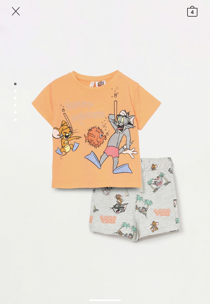 TOM & JERRY © &™ WBEI T-SHIRT AND BERMUDA SHORTS SET