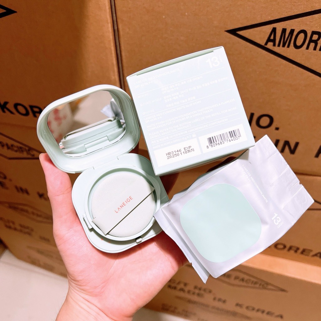 Phấn nước dưỡng ẩm che khuyết điểm hoàn hảo Lâu trôi Laneige Neo Cushion Matte 15g