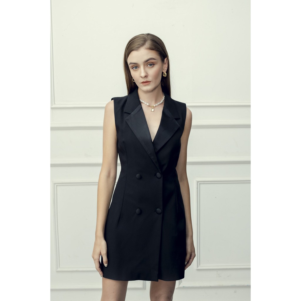 Váy vest đen ôm 4 khuy - SKU11 - Onmix store
