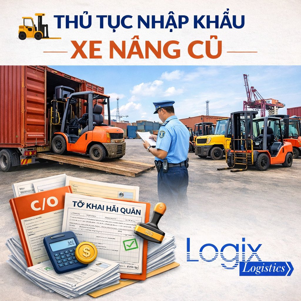 🚜 Thủ tục nhập khẩu xe nâng cũ về Việt Nam (Cập nhật mới nhất 2026)