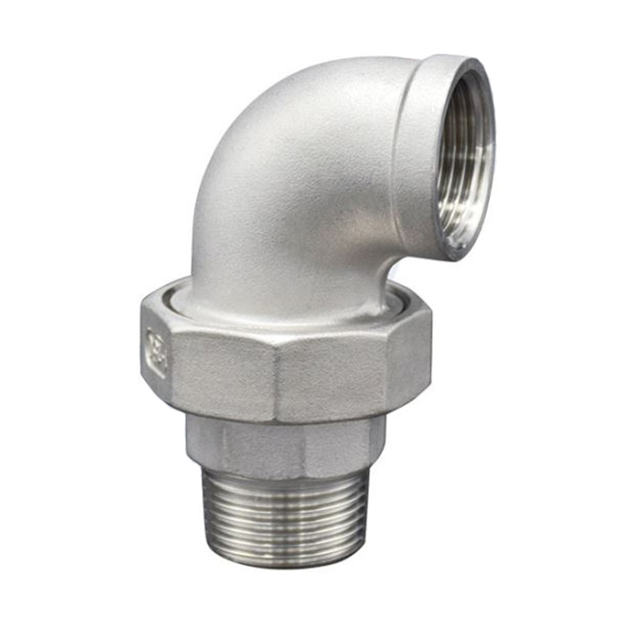 Rắc co inox 90 độ, ren trong-ren ngoài, class 150