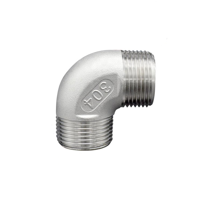 Co 90 độ, ren ngoài, inox, class 150
