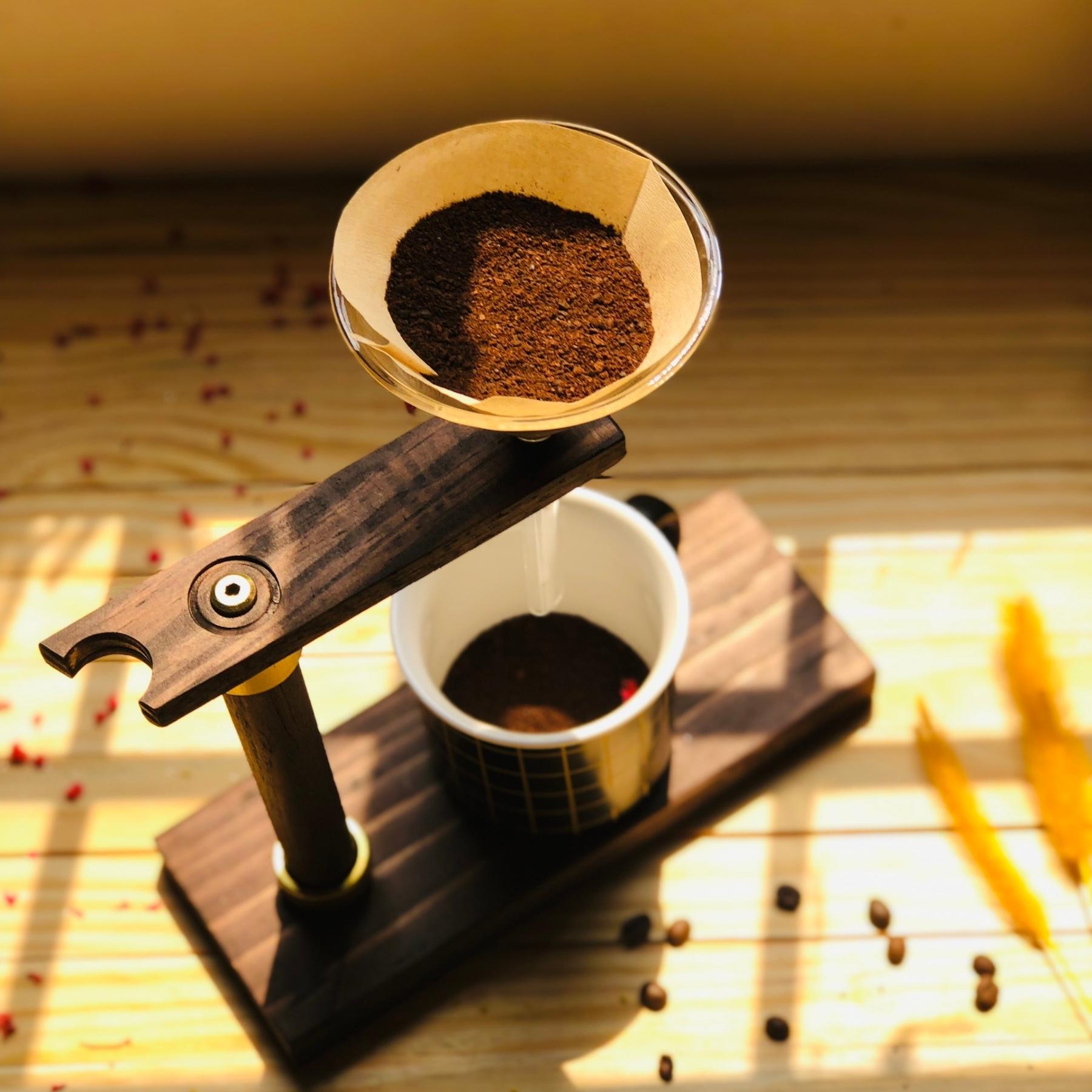 Bộ pha cafe gỗ V60, 1 phễu, YOLO TW