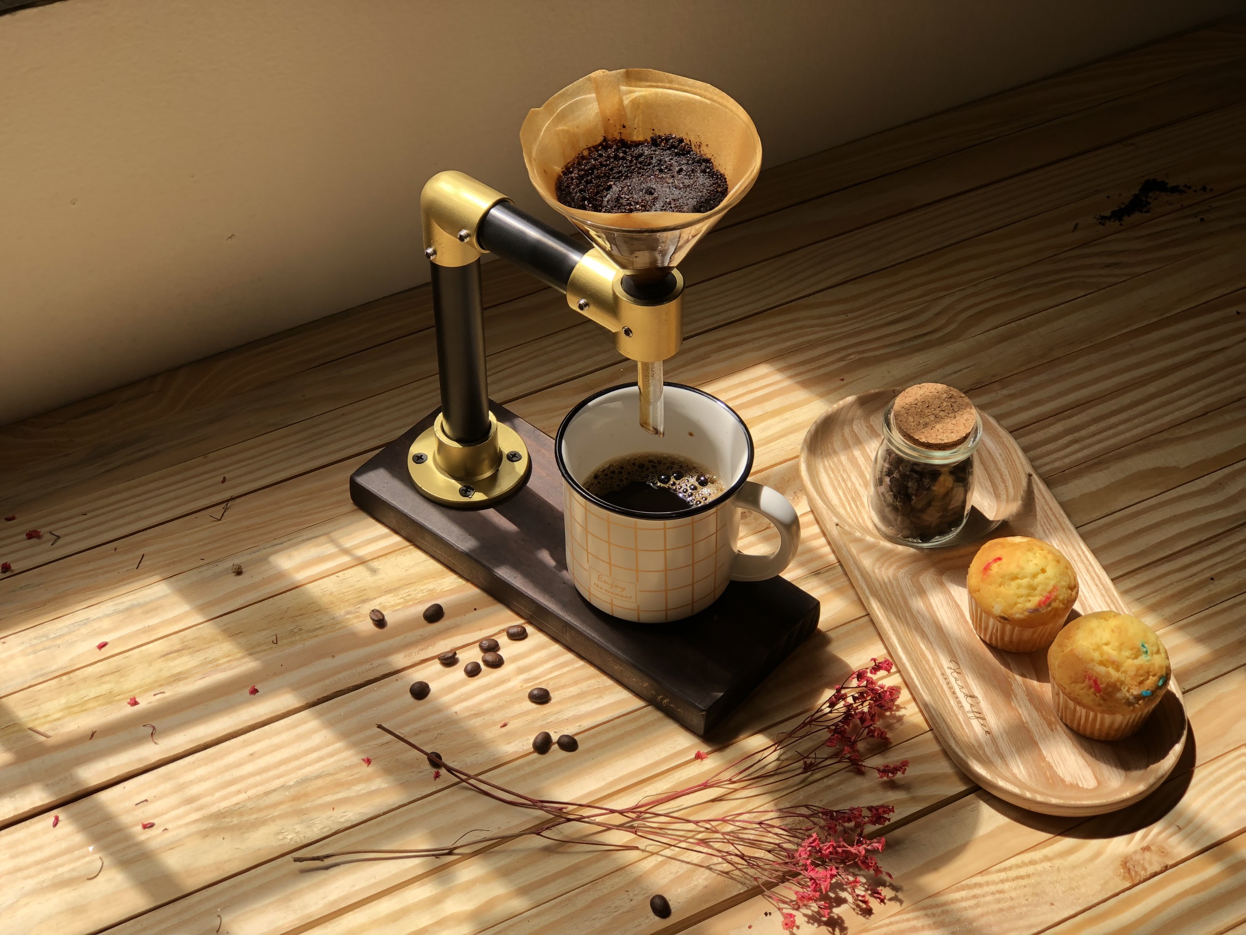 Bộ pha cafe gỗ V60, 1 phễu, YOLO ALL NEW