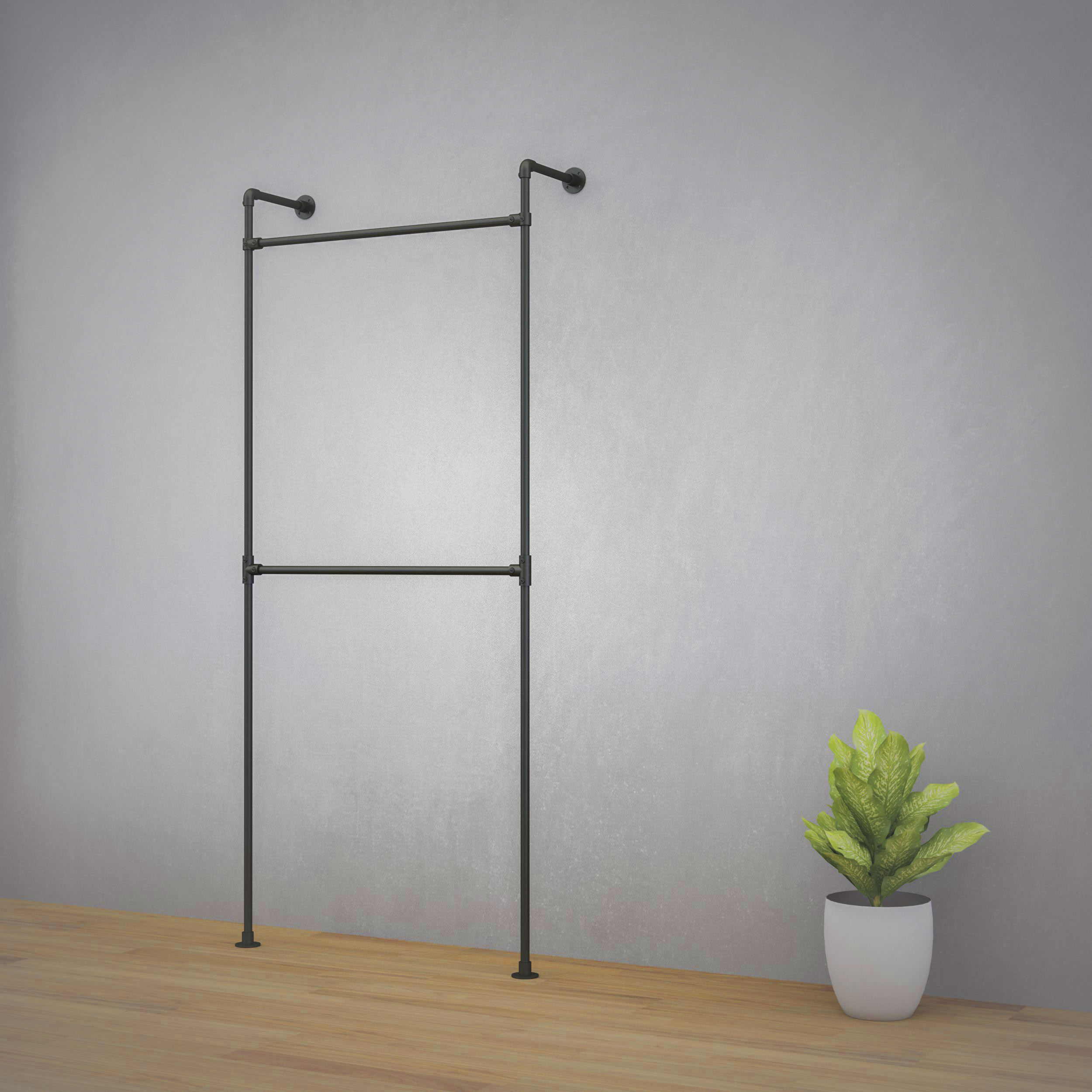 Sào treo quần áo đơn 2 tầng KT0522-KN25 (D1000 x C2400 x S300mm)