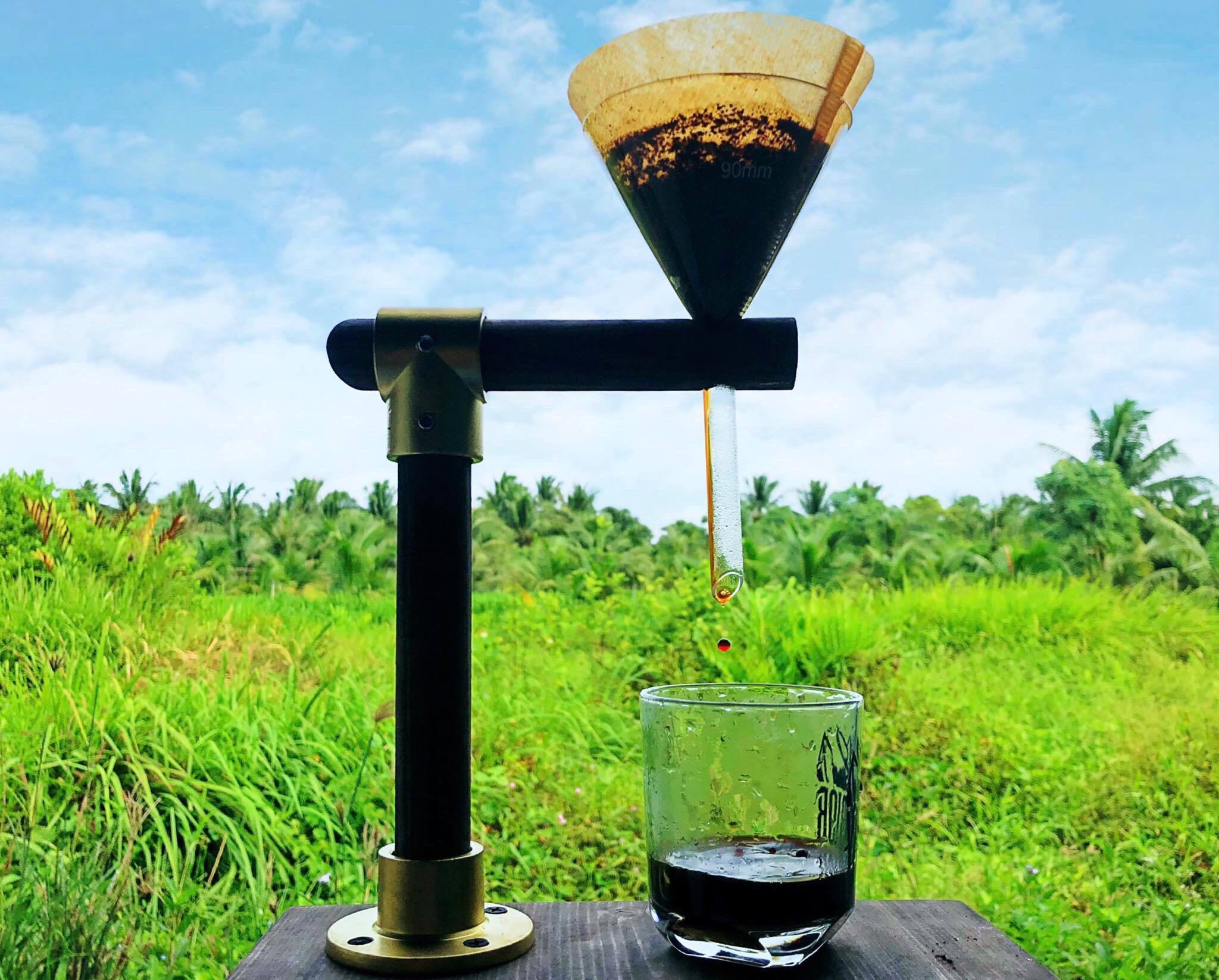 Bộ pha cafe gỗ V60, 1 phễu, YOLO ON