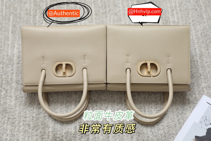 DIOR MEDIUM ST HONORÉ TOTE IVORY Grained Calfskin