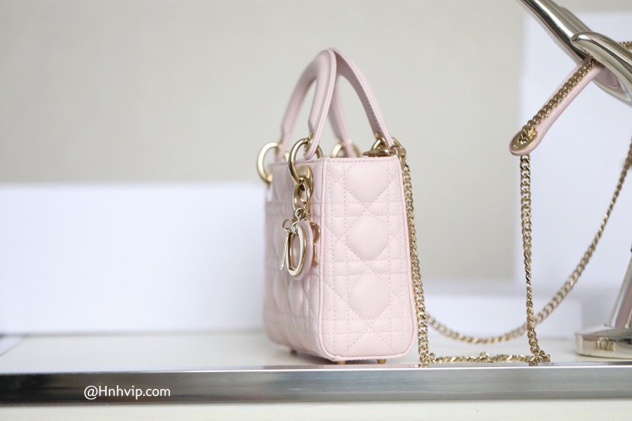 MINI LADY DIOR BAG Cloud Pink Cannage Lambskin