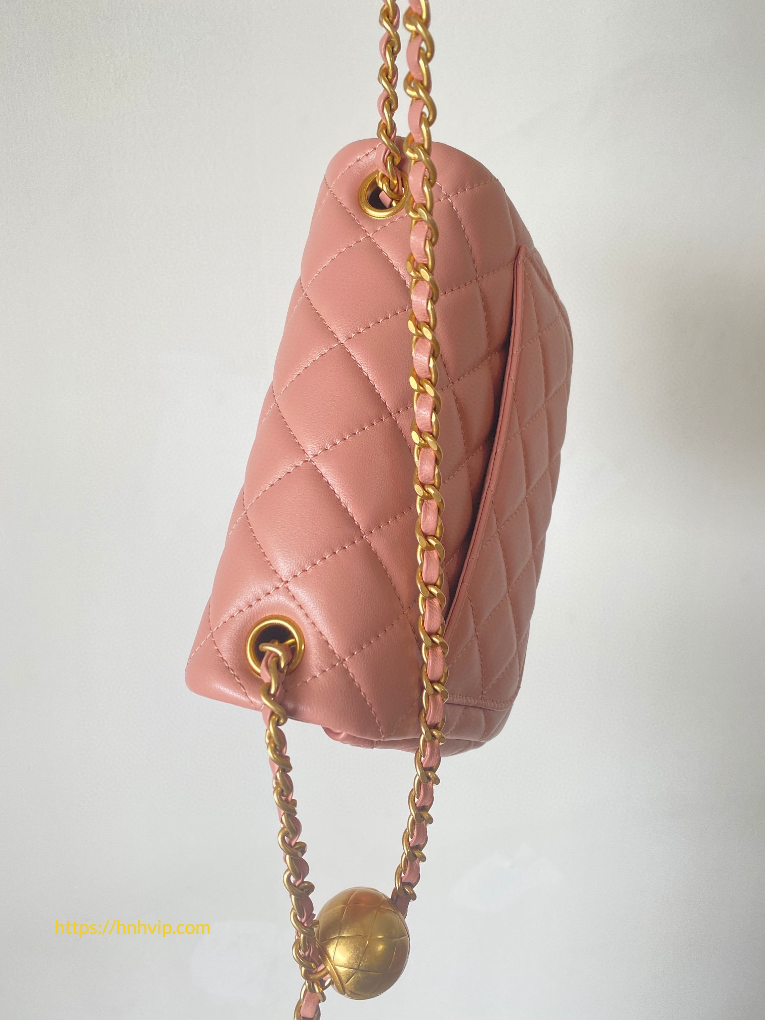 Chanel Classic Flap Runway Square Mini Pearl Crush Lambskin Leather