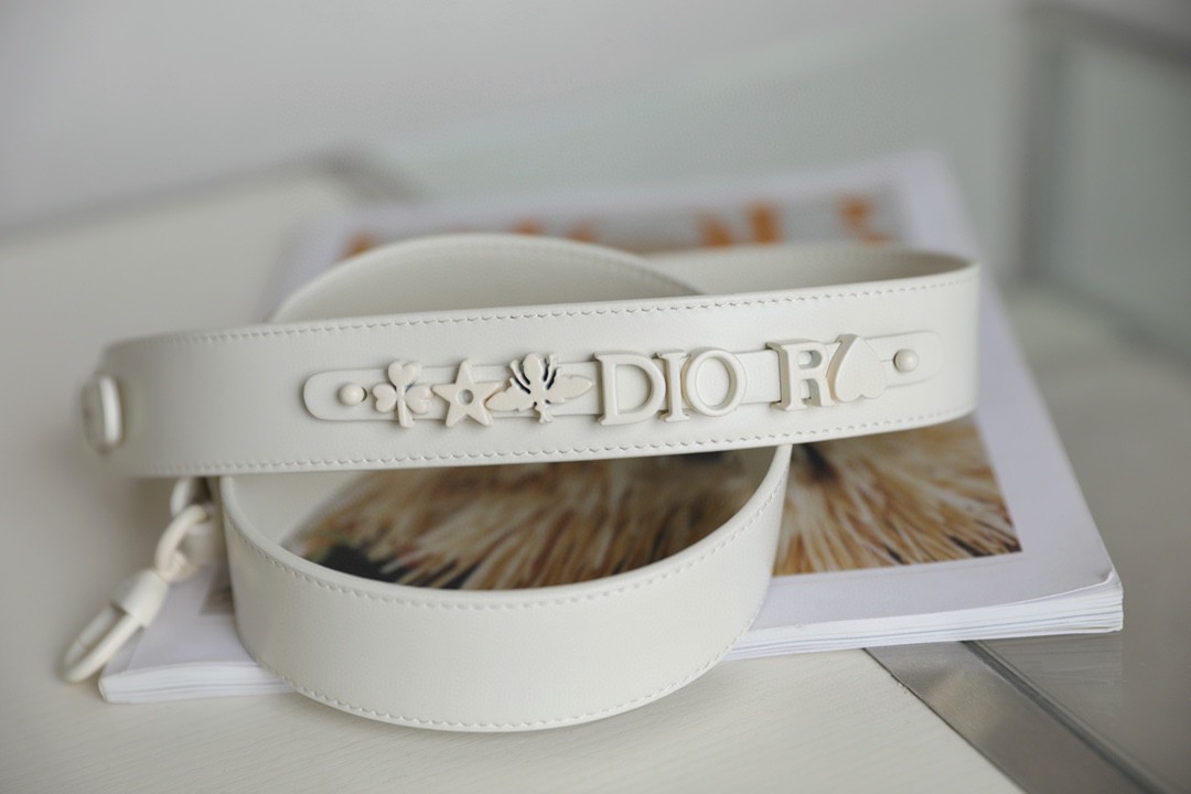 Dior SMALL LADY DIOR MY ABCDIOR BAG Latte Cannage Calfskin with Diamond Motif MO538SNEA