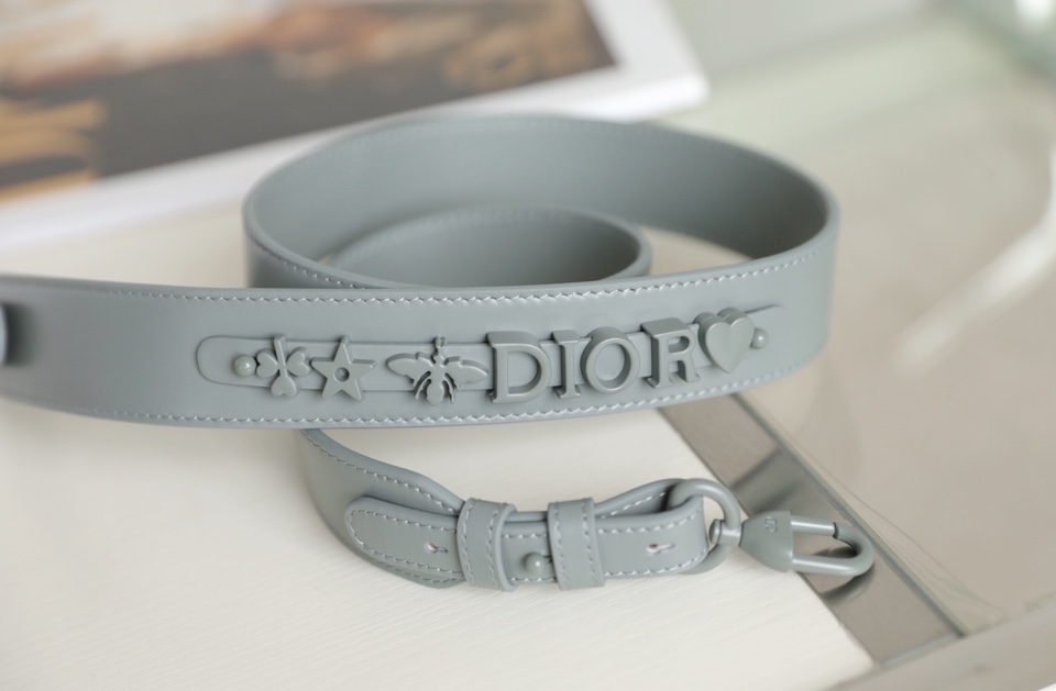 Dior SMALL LADY DIOR MY ABCDIOR BAG Gray Cannage Calfskin with Diamond Motif MO538INEA