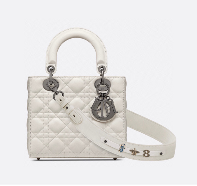 Dior SMALL LADY DIOR MY ABCDIOR BAG Gray Cannage Lambskin M0538BCAL_M900